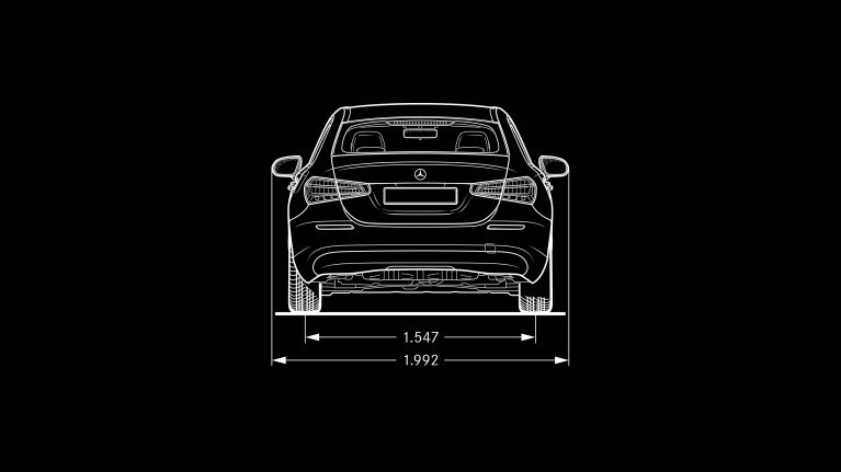 Mercedes Classe A Berline schéma dimension