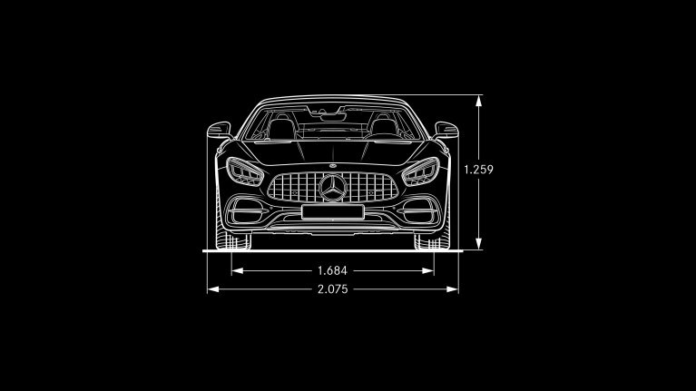 Mercedes AMG GTC schéma dimension