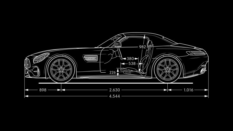 Mercedes AMG GTC schéma dimension
