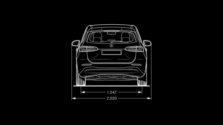 Mercedes Classe B schéma dimension