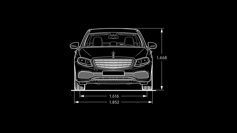 Mercedes Classe E schéma dimension