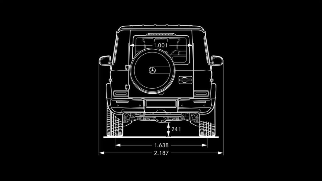 Mercedes Classe G schéma dimension