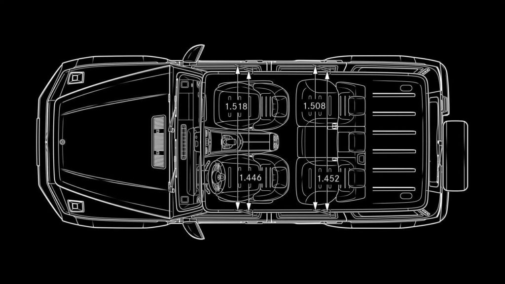Mercedes Classe G schéma dimension
