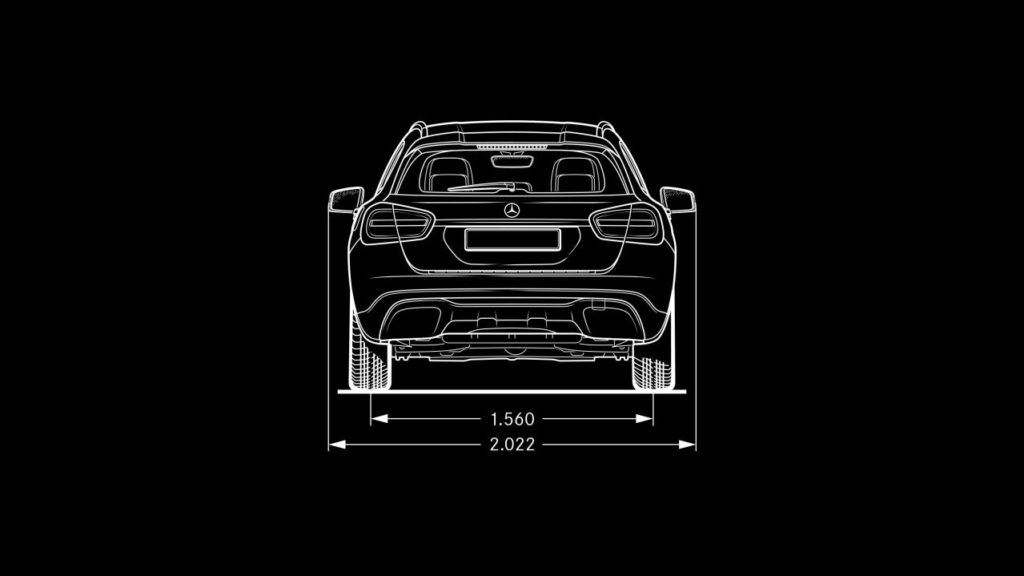 Mercedes GLA schéma dimension