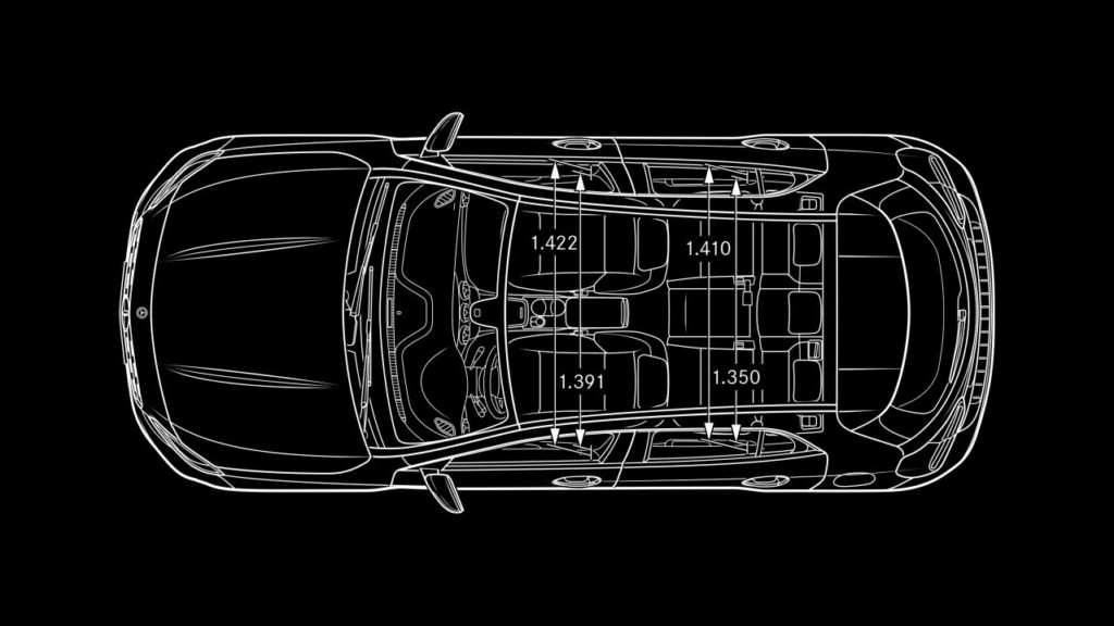 Mercedes GLA schéma dimension