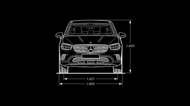 Mercedes GLC Coupé schéma dimension