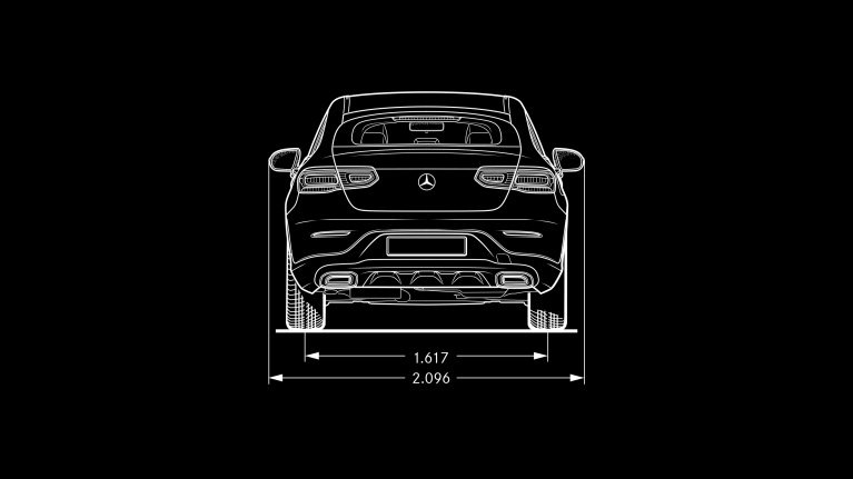 Mercedes GLC Coupé schéma dimension