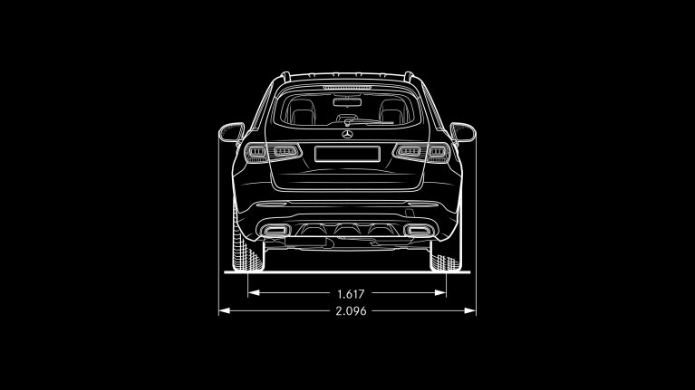 Mercedes GLC schéma dimension