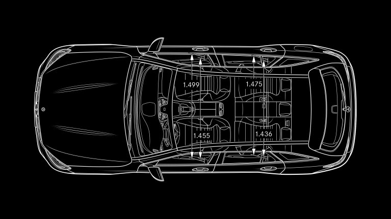 Mercedes GLC schéma dimension