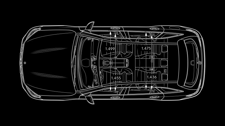 Mercedes GLC schéma dimension