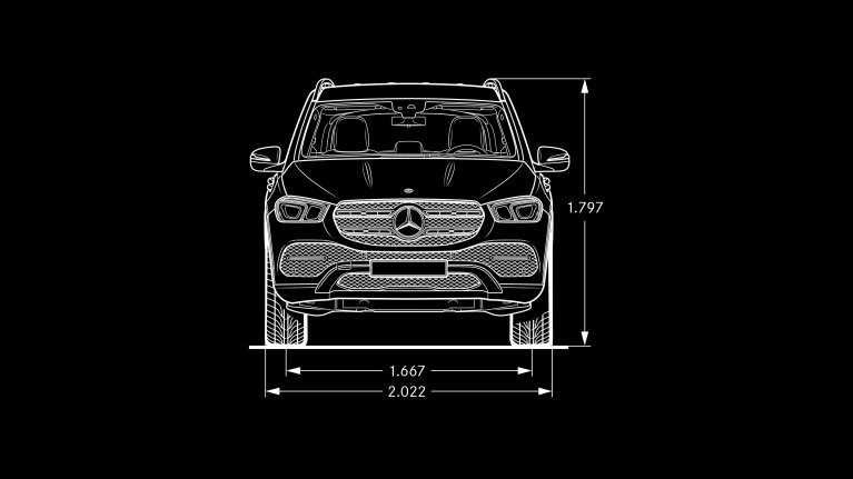 Mercedes GLE schéma dimension