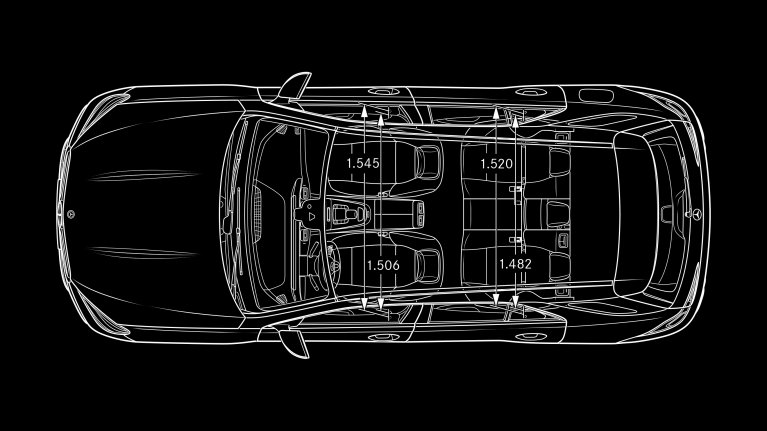 Mercedes GLE schéma dimension