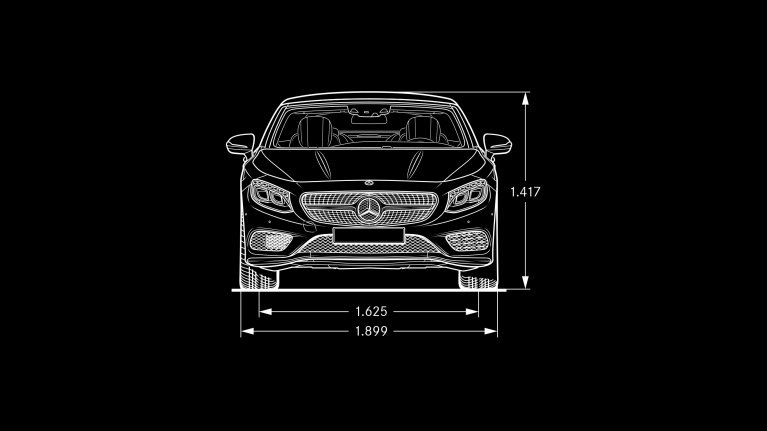 Mercedes AMG SL schéma dimension