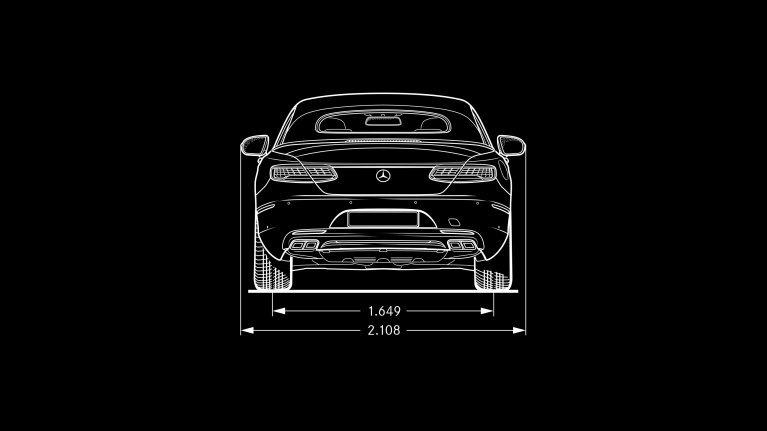 Mercedes AMG SL schéma dimension