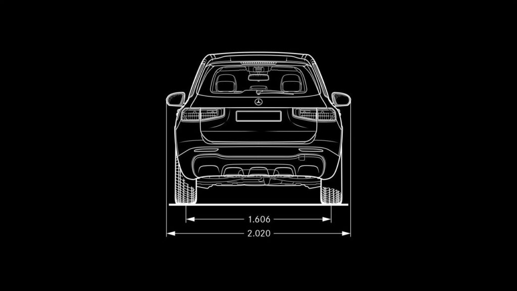 Mercedes GLB schéma dimension