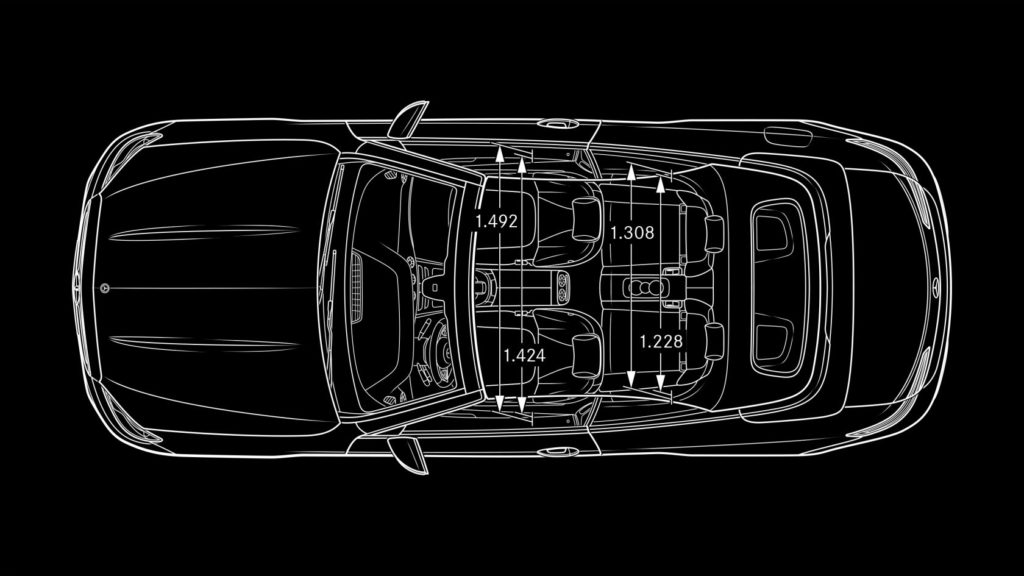 Mercedes Classe E cabriolet schéma dimension