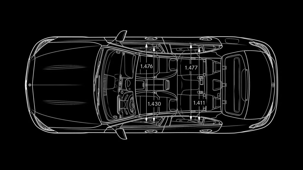 Mercedes Nouvelle Classe C schéma dimension