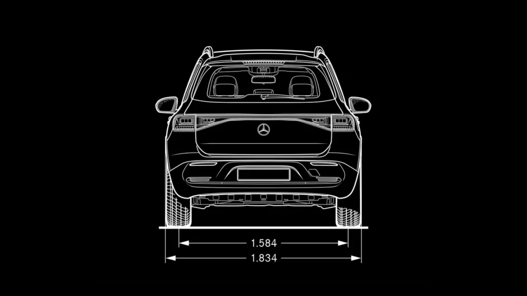 Mercedes EQB schéma dimension