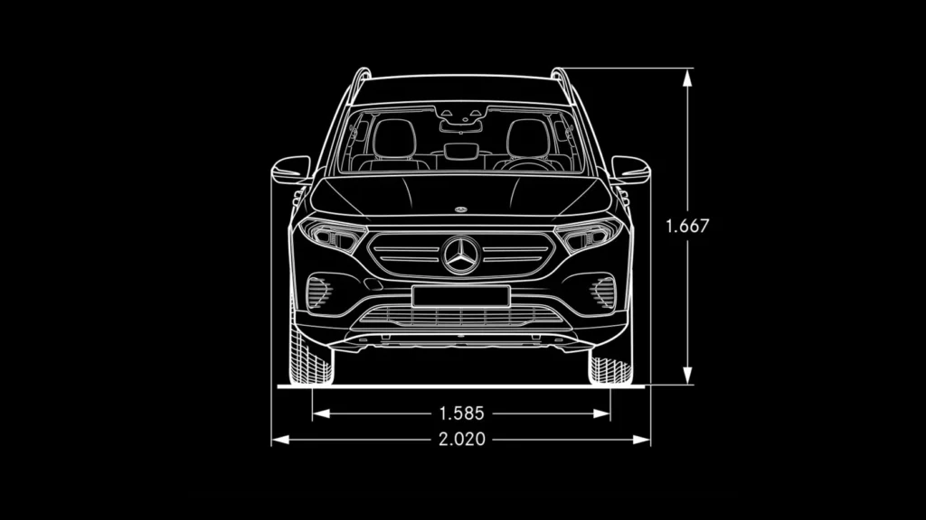 Mercedes EQB schéma dimension