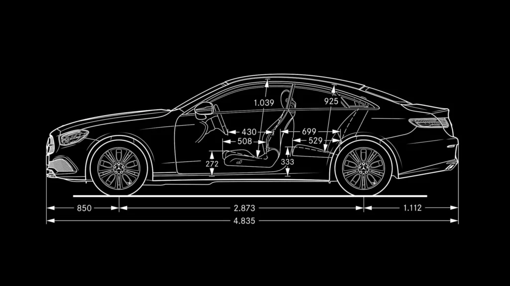 Classe E Coupé - Vue latérale