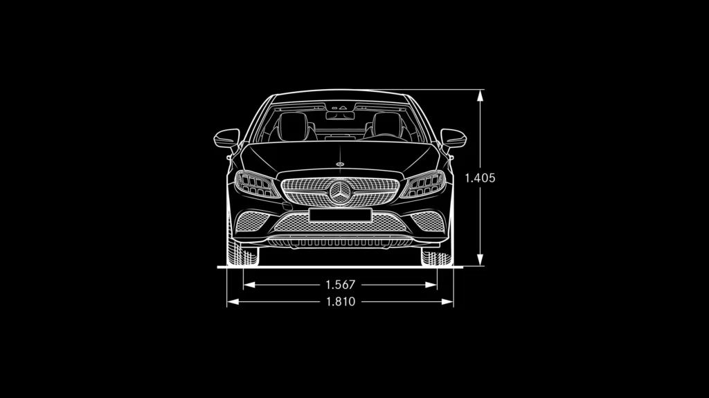 Classe C Coupé - Dimensions - Front