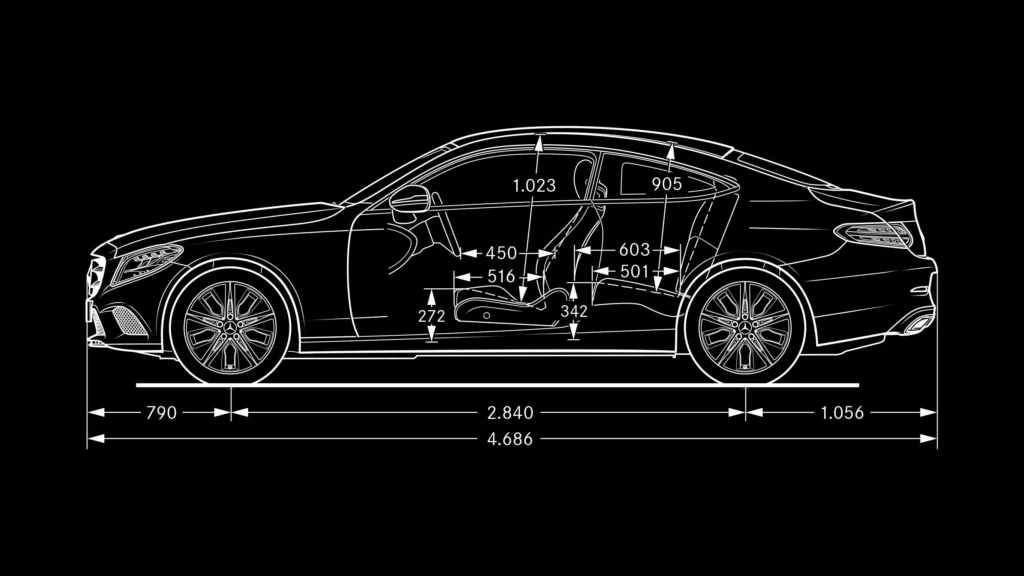 Classe C Coupé - Dimensions - Side