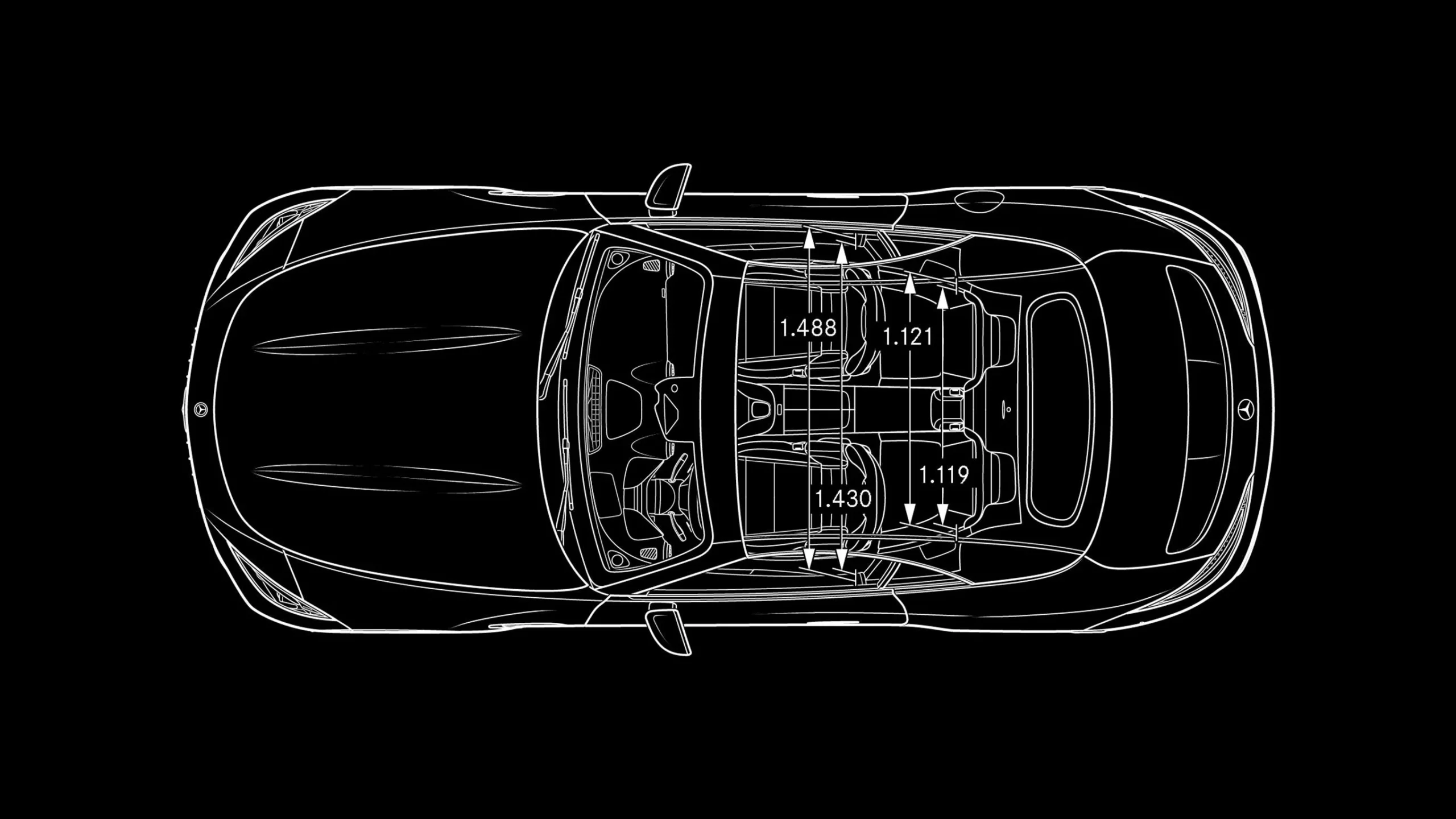 SL Roadster AMG - Vue de dessus