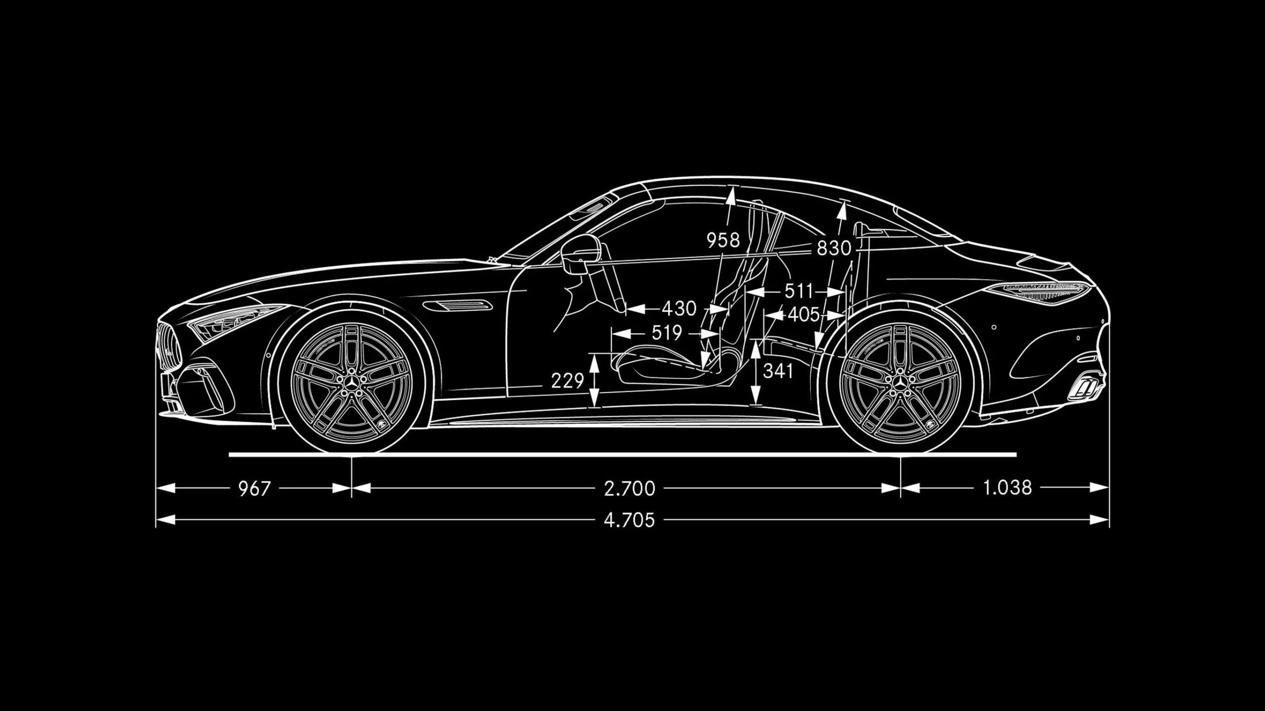 SL Roadster AMG - Vue de profil